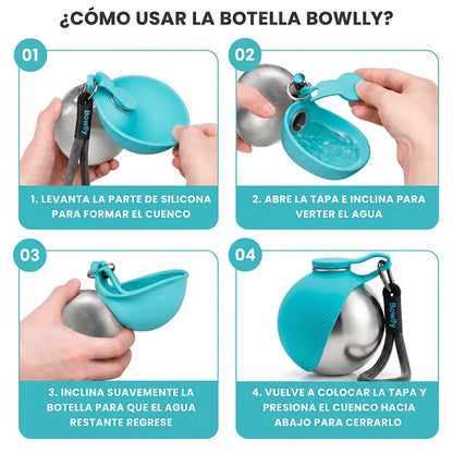 Bowlly - Botella Portátil Para Perros
