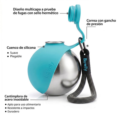 Bowlly - Botella Portátil Para Perros